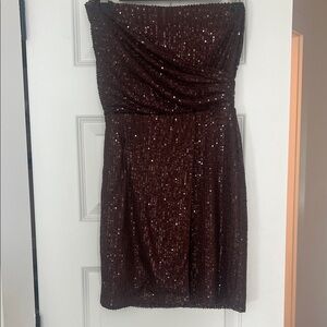 Windsor Brown Sequin Mini Dress